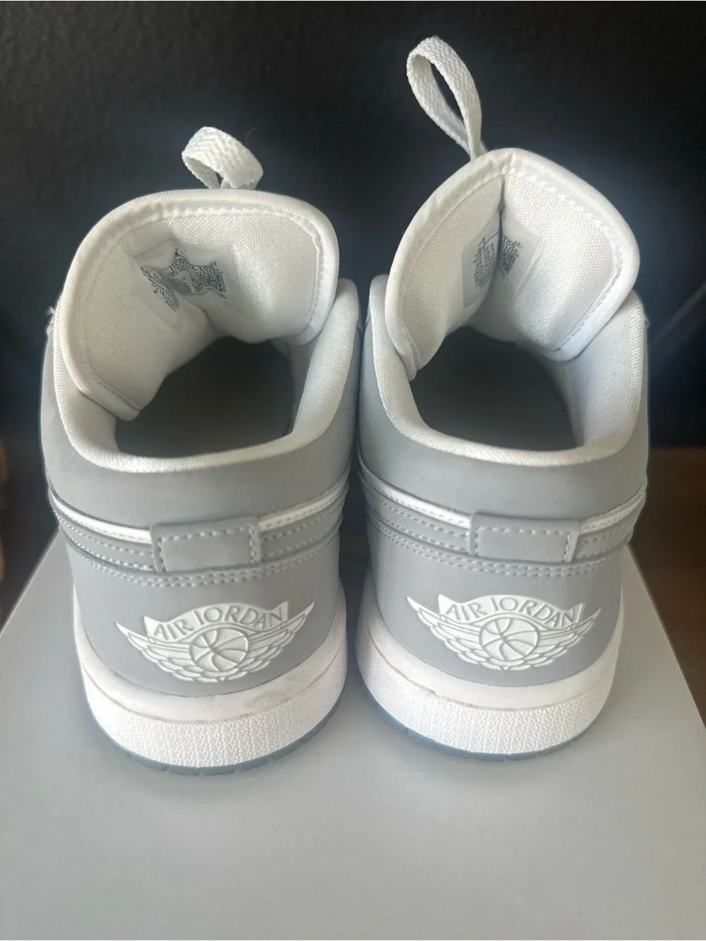 Jordan Womens Low-Top Sneakers in White and Light Gray